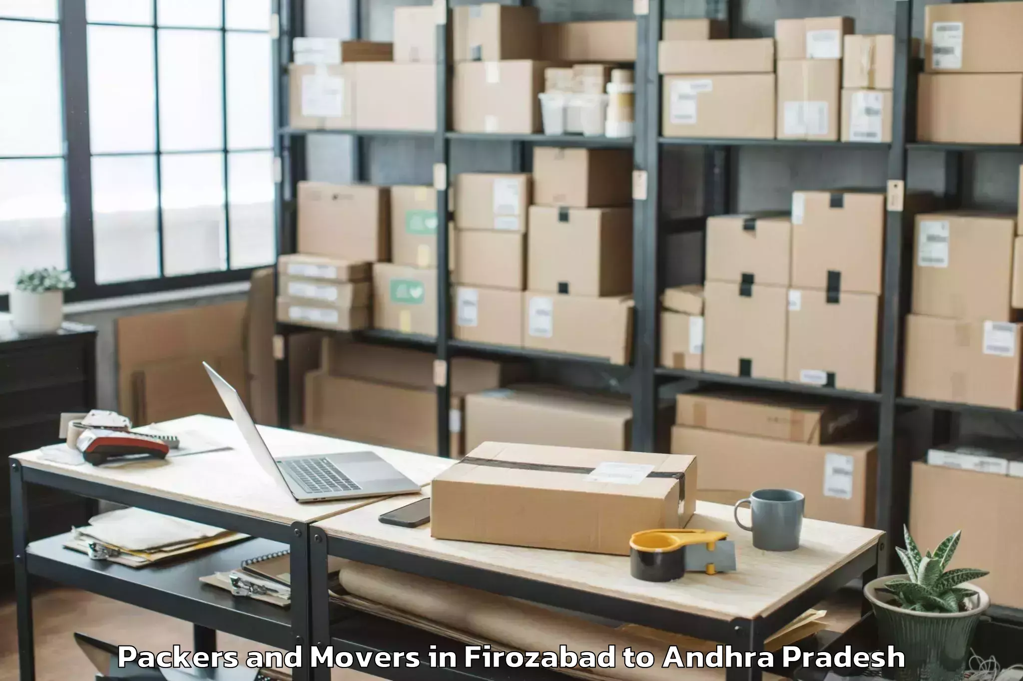 Professional Firozabad to Kollipara Packers And Movers